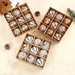 9pcs/set Elegant Christmas Baubles Set For Festive Home Décor Vibrant Colors And Classic Elements