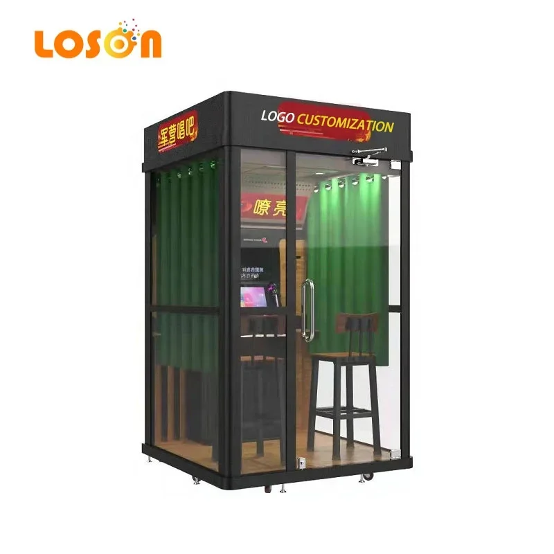 New Design Cabinet Singing Video Music Coin Operated Electronic Ktv Room Jukebox Mini Karaoke Booth Game Machine