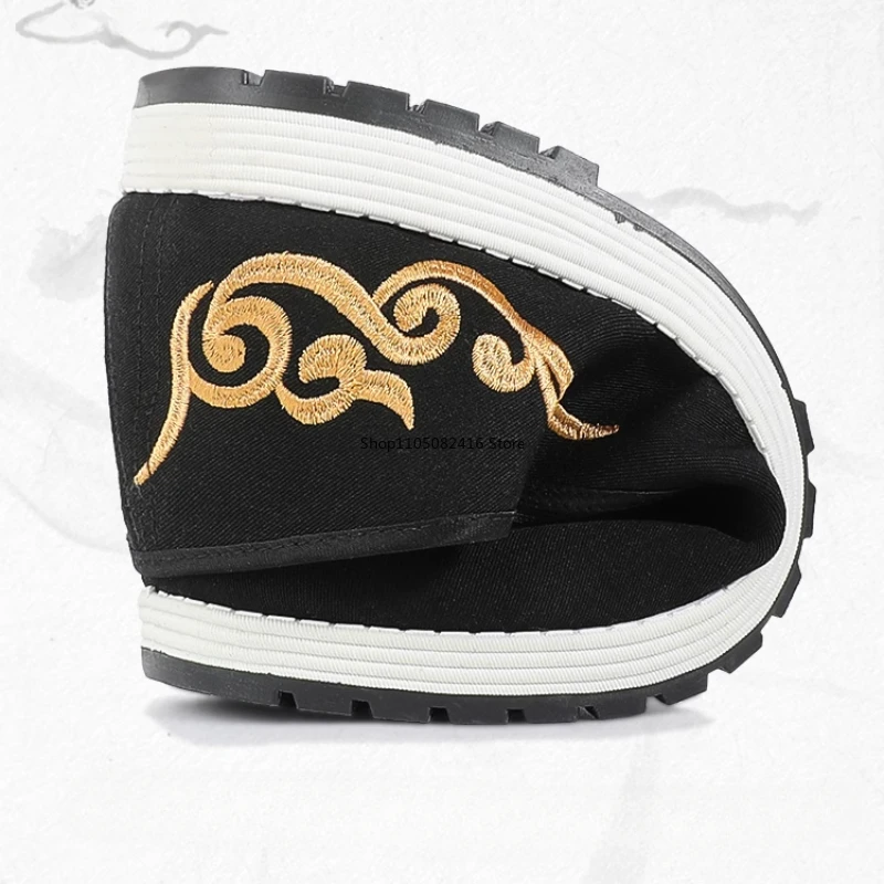 أحذية كونغ فو القطنية القماشية للرجال التقليدية الصينية تاي تشي فنون الدفاع عن النفس التدريب أحذية رياضية قابلة للتنفس يمكن ارتداؤها