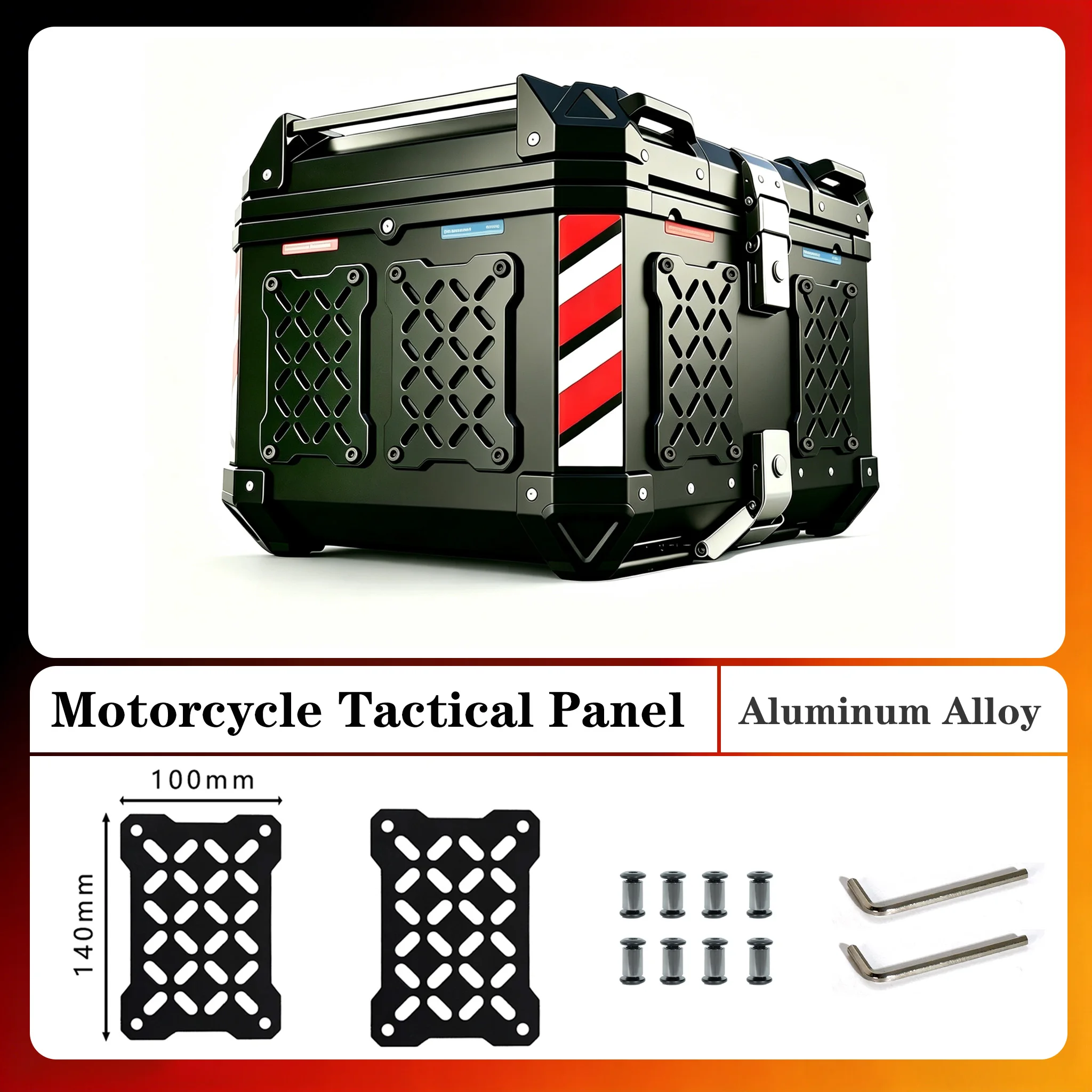 

Motorcycle Tactical Panel For Trunk Storage Quick-Mounting aluminum alloy Molle Panel Universal Modular Organizer Storage