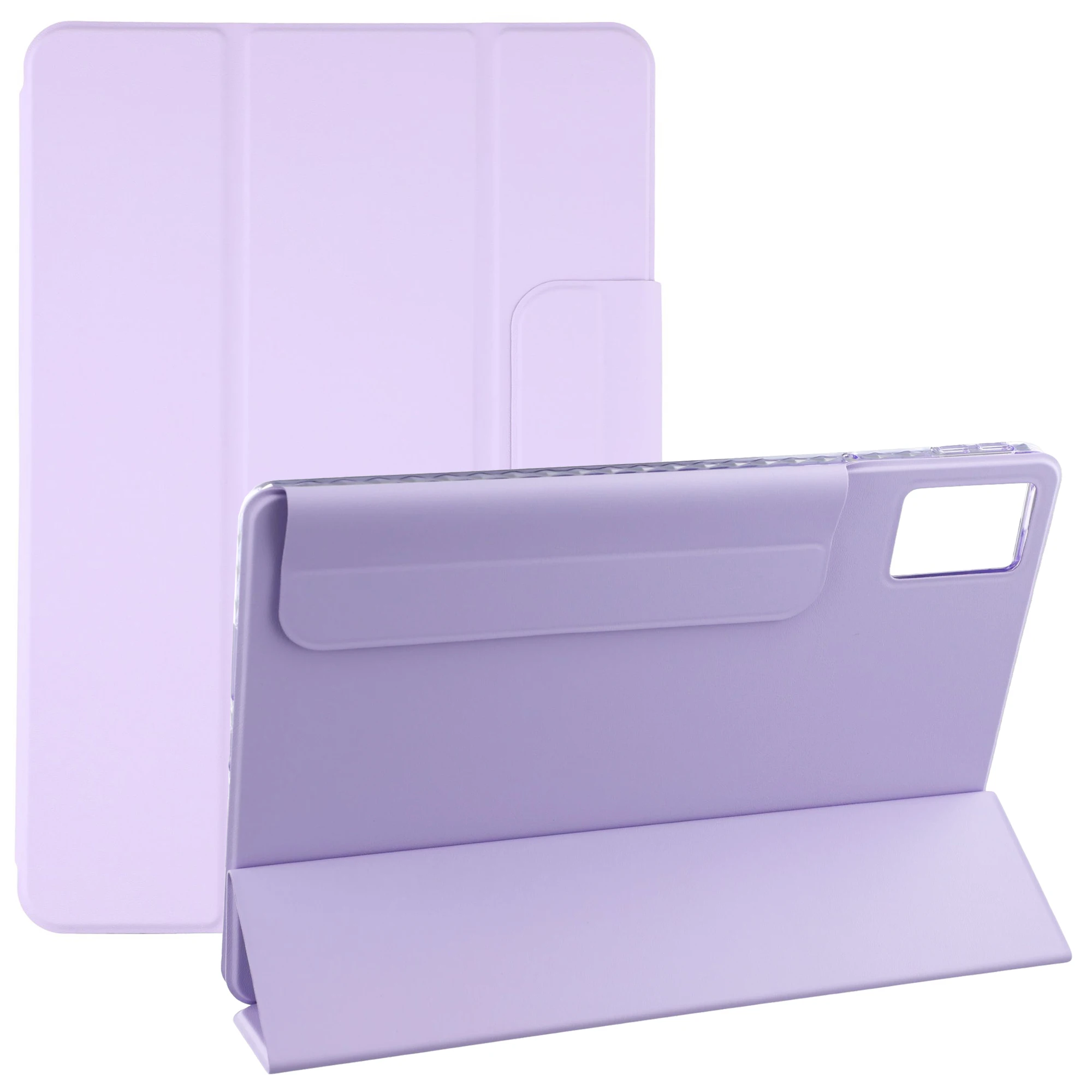 For Lenovo Idea Tab (TB336ZU  /  TB336FU)  /  Xiaoxin Pad 11 2025 Case Folding Stand Magnetic Leather Tablet Cover - Purple