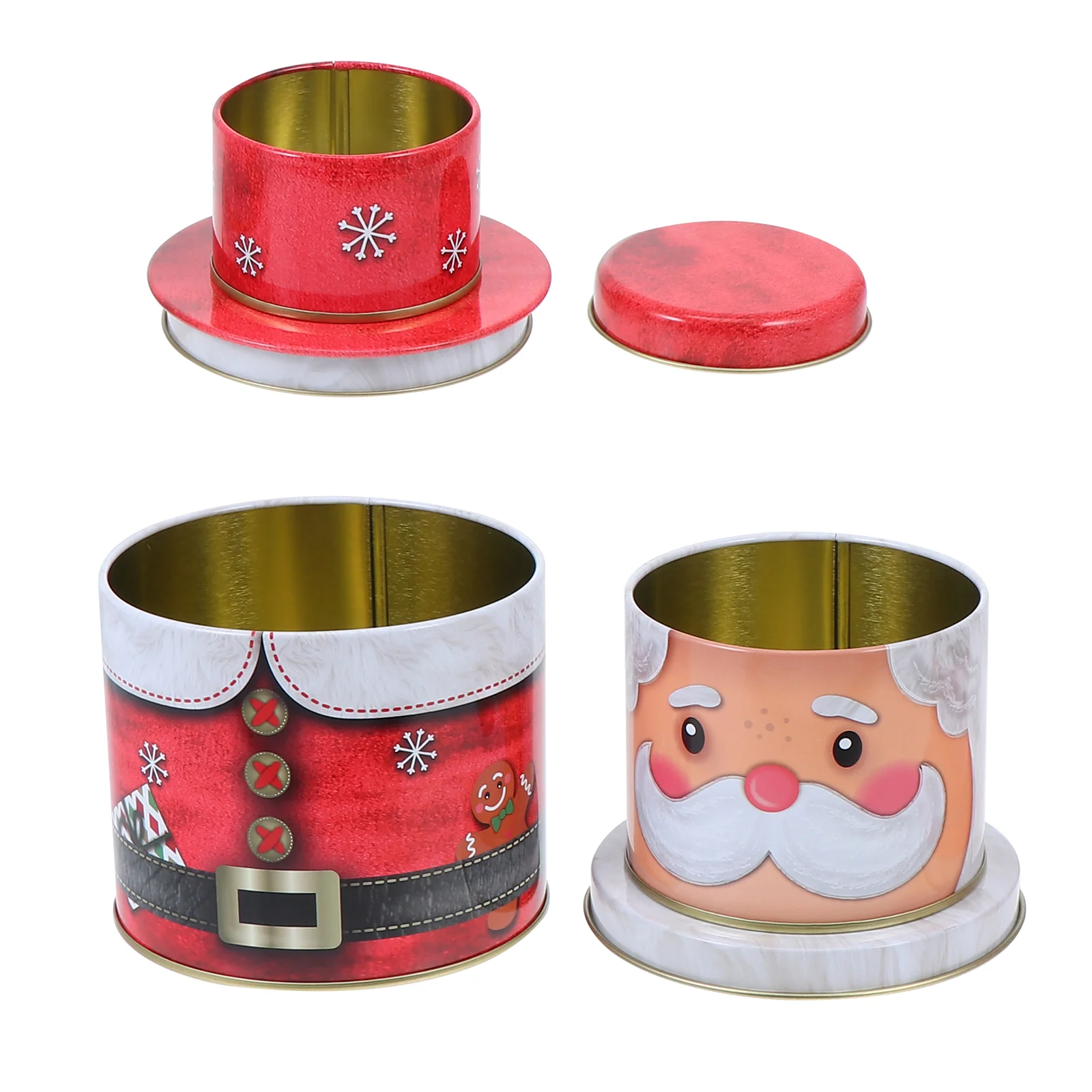 

Christmas Tin Box Tinplate Jars Iron Boxes Gift Storage Cookie Biscuit Cans Cookies