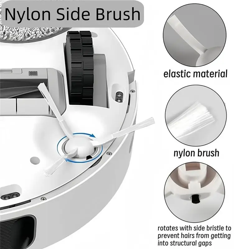 Main Side Brush Hepa Filter Replacement Parts For Robot Vacuum X20+ /X20 Plus- Includes Mop Cloth Dust Bag Accessory-B61B