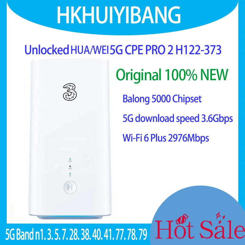 

Unlocked HUA WEI 5G CPE PRO 2 H122-373 WiFi 6 3.6Gbps 5G 4G LTE Cat19 Wireless WiFi Router With Sim Card 5G Home Gigabit Modem