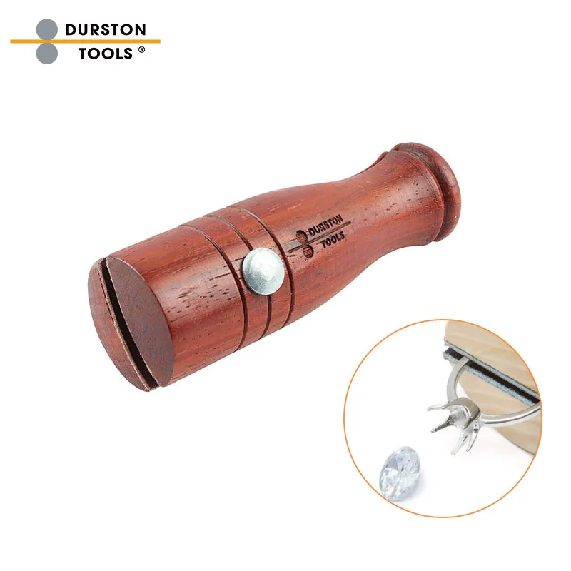 Большой деревянный зажим для колец Durston, падак, деревянный ювелирный инструмент, кожаные мягкие челюсти, затяжка гайки для надежного удержания колец