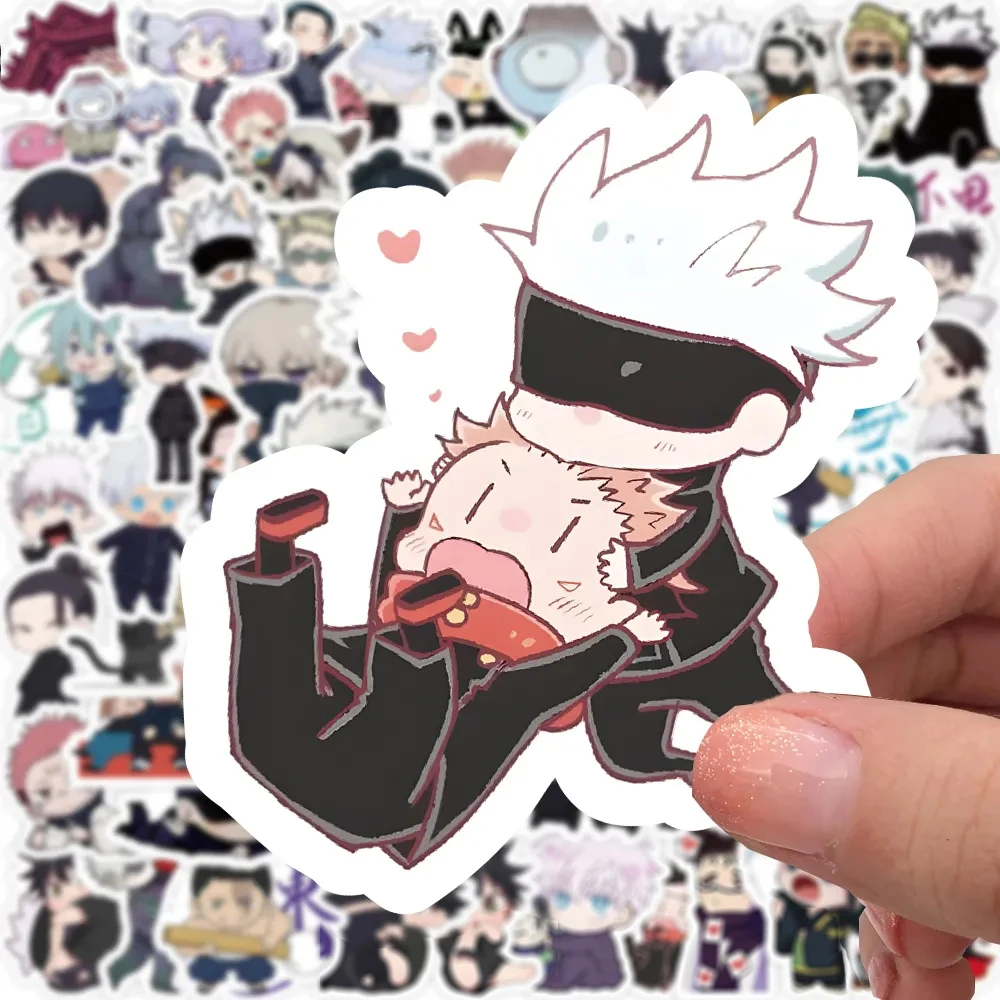 

10/30/50/100PCS Cute Cartoon Jujutsu Kaisen Stickers Itadori Yuji Satoru Gojo Sticker Notebook Laptop Guitar Kawaii Anime Decals