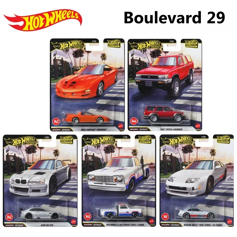 

Hot Wheels Boulevard 29 Series Car Models Nissan 3oozx Twin Turbo, 1993 Toyota 4runner, Bmw M3 Gtr Car Model Collection Toy Gift