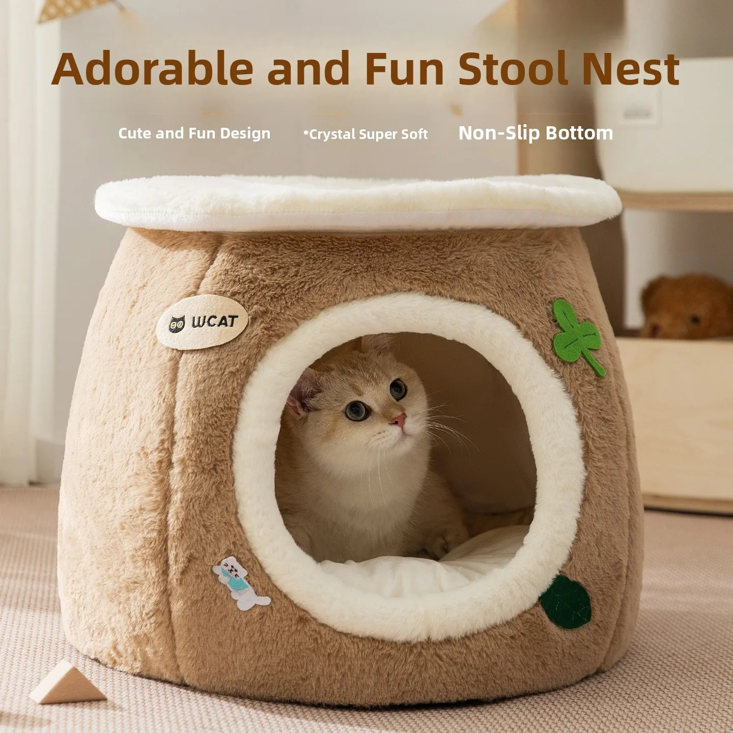 

Многофункциональная мебель для домашних животных: лежанка-игрушка для помещений, скамья для переобувания, интегрированный дизайн, универсальная для всех сезонов