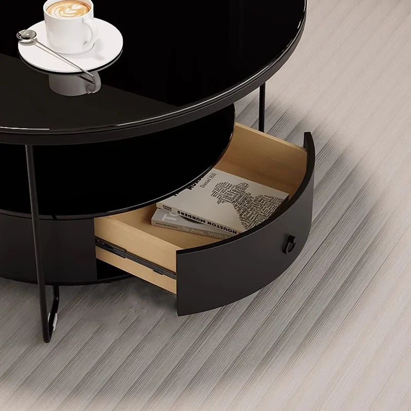 طاولة القهوة الحديثة الاسكندنافية قسط الجمالية تصميم أنيق طاولة جانبية بسيطة توفير المساحة طاولات الزاوية أثاث المنزل #5