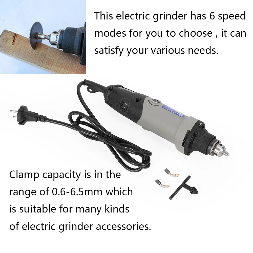 400W 220V Electric Grinder Drill 6 Speed Rotary Grinding Kit