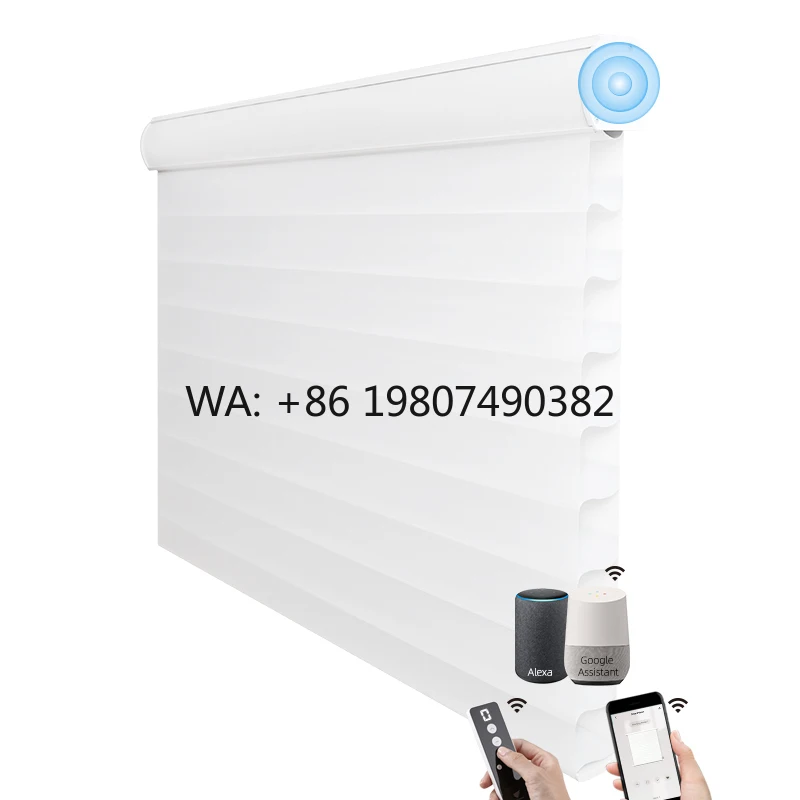 Smart Motorized Triple Sheer Shangri-La Shades Cordless Zigbee Zwave Thread Compatible Home Automation Window Blinds
