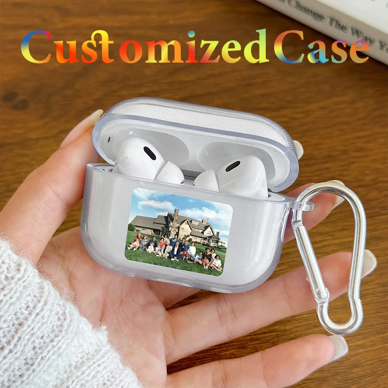 Custom Personalized Photo Soft Clear Earphone Cover For AirPods Pro 2 2nd AirPods 4 3 2 1 Earphone Accessories