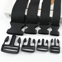 2/5/10/20Sets 10-50mm Webbing Strap Fastener Bag Plastic Release Buckles Belt Buckle Dog Collar Ribbon Closure Hook Clasp Clip 4