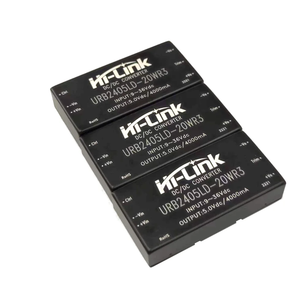 Hi-Link DCDC URB2405LD-20WR3 Switching Power Supply Module 20W 24V to 5V 4A Output Isolated Step-Down Converter for EV charging