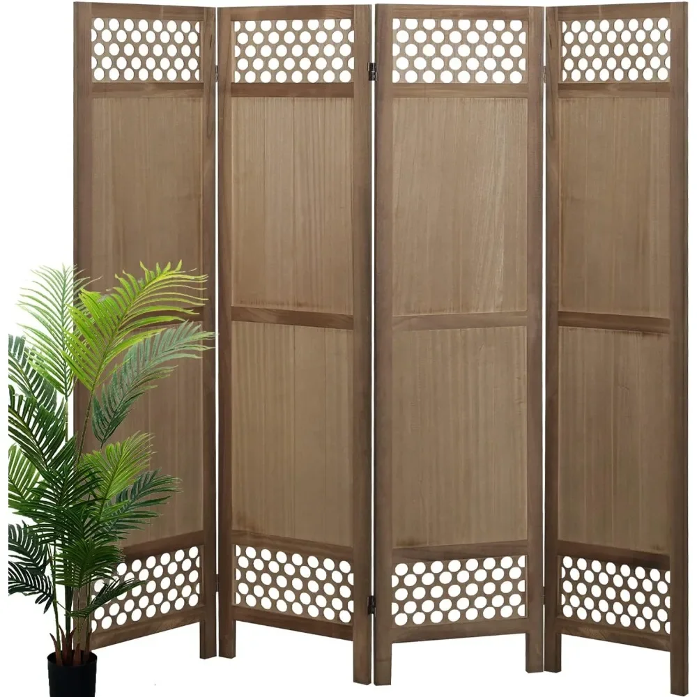 

Room Separator Room Dividers and Folding Privacy Screens for Bedroom Office Hotel Garden Terrace(Brown) Partition Free Shipping