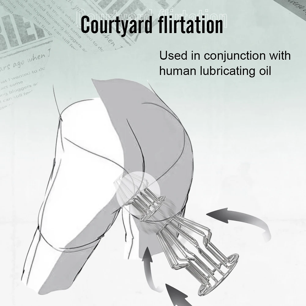 منظار جوفاء تطل الشرج الخرز بعقب المكونات مع سدادة SM المعادن المتوسع نفق شفافة الشرج توسع الكبار النساء الرجال مثلي الجنس #2