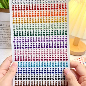 1 stks Gemengde 900/216/162 Regenboog Ronde Gezicht Diamant Sticker 3/4/5mm Glitter Gezicht Kristal DIY Gezicht/Body Nail/Make Up Strass