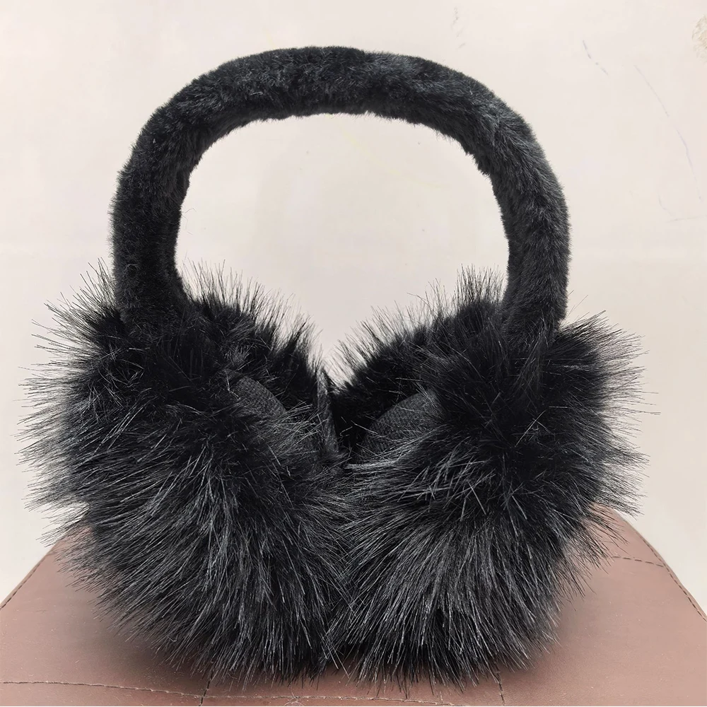 Penutup telinga penutup telinga lembut, hangat musim dingin untuk wanita pria warna Solid Earflap luar ruangan perlindungan dingin