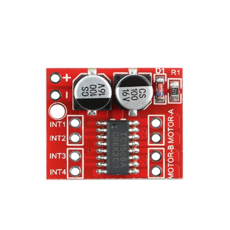 L298N 2-channel DC motor drive module, forward and reverse PWM speed regulation, dual H-bridge stepper motor mini