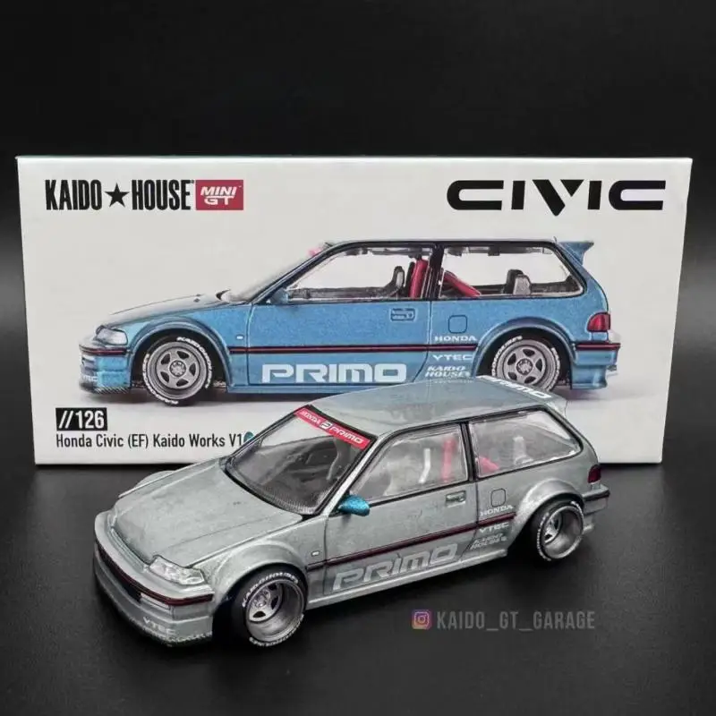 TSM MODELS KaidoHouse MINIGT #126 1:64 civic EF KAIDO WORKS V1 chase Hidden edition diecast alloy car model gifts