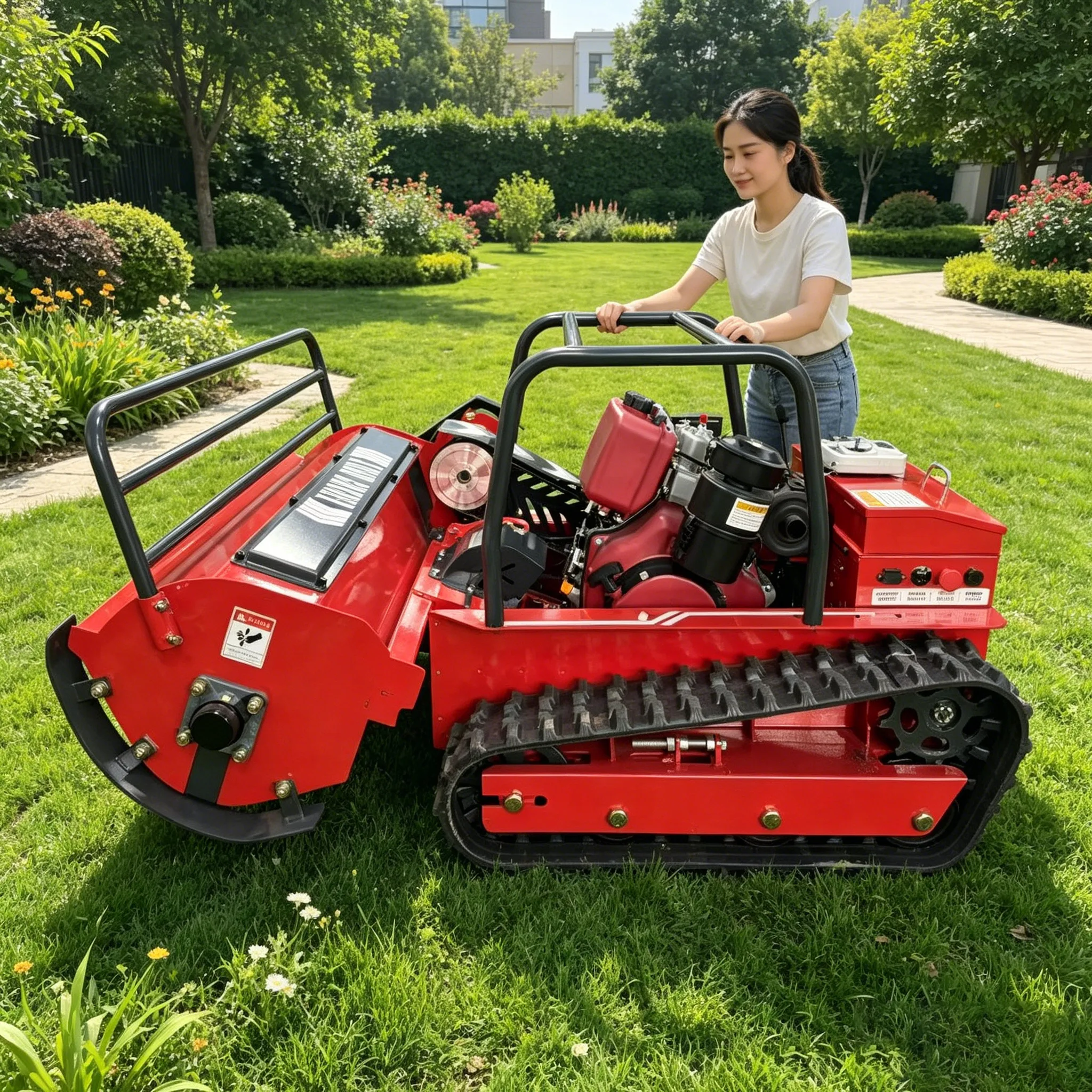 

Customized forestry remote control industrial all terrain lawn mower for cutting hillside grasslands