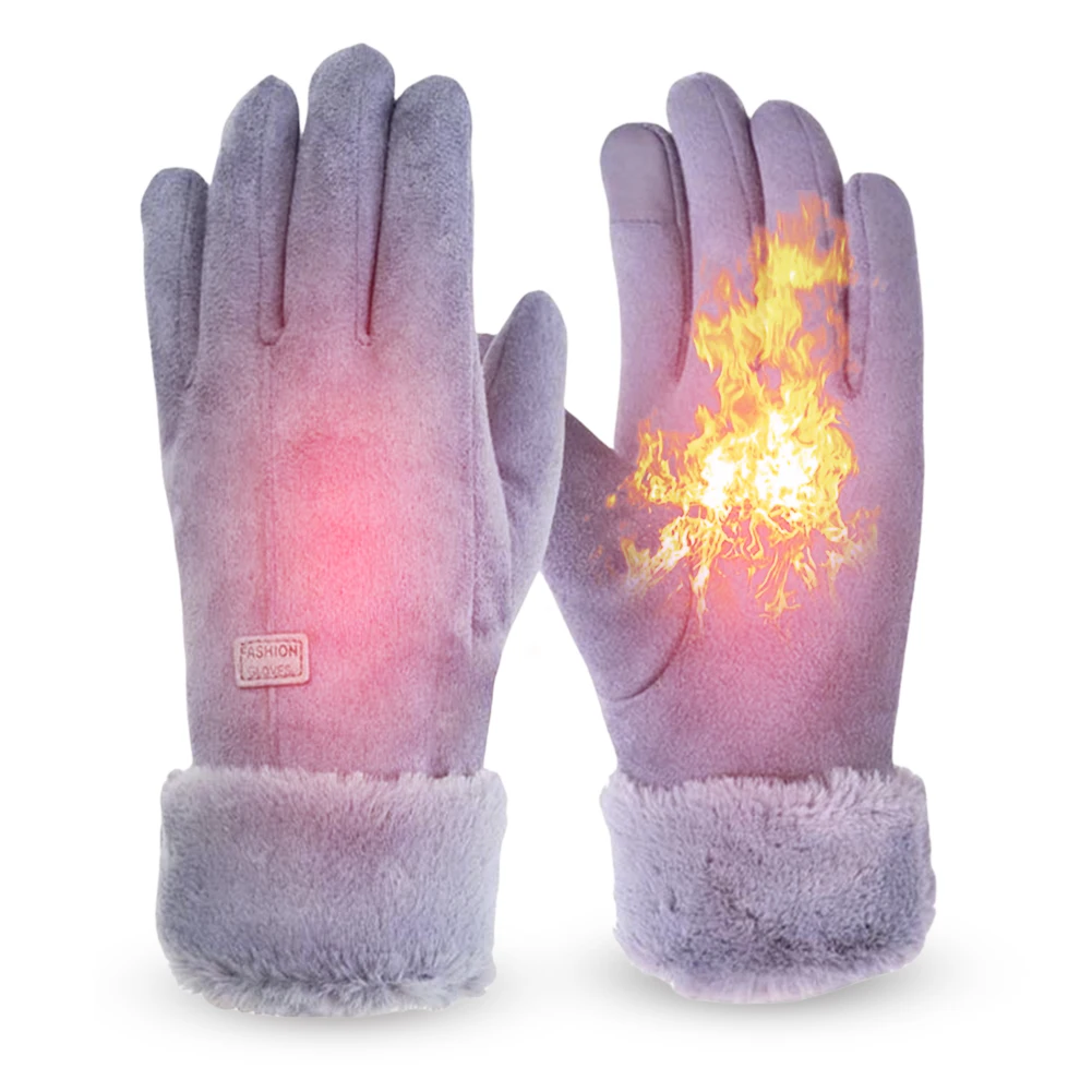 USB Heated Gloves 3 Gear Adjustment Winter Thermal Cycling Gloves 10000mAh Heating Thermal Gloves Windproof Touch Screen