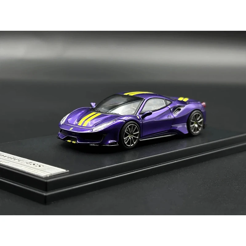 Ichiban-capó de motor abierto fundido a presión, modelo de coche Diorama, colección de juguetes en miniatura, 1:64 IM Novitec 488