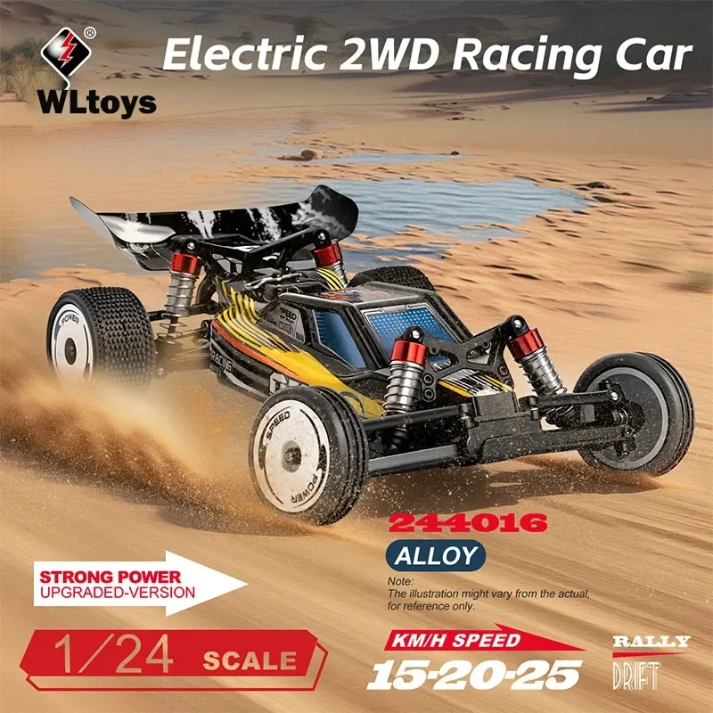 WLtoys 1/28 244016 RC Car 2.4G High Speed Racing Car 2WD 25KM/H Full Scale Remote Control Car With DIY Light LED Christmas Gift