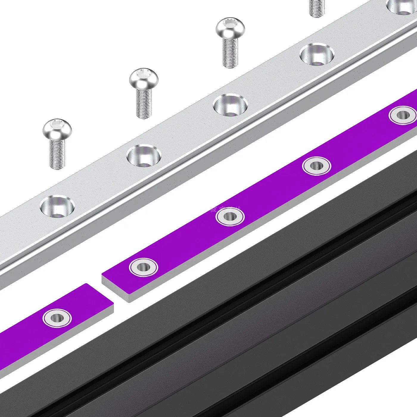 Voron 0.1/0.2 Wire Rail Holder Purple PCB Fiberglass for Voron 0.1 1515 Aluminum Extrusion Profile MGN7 Rail Bracket 10PCS