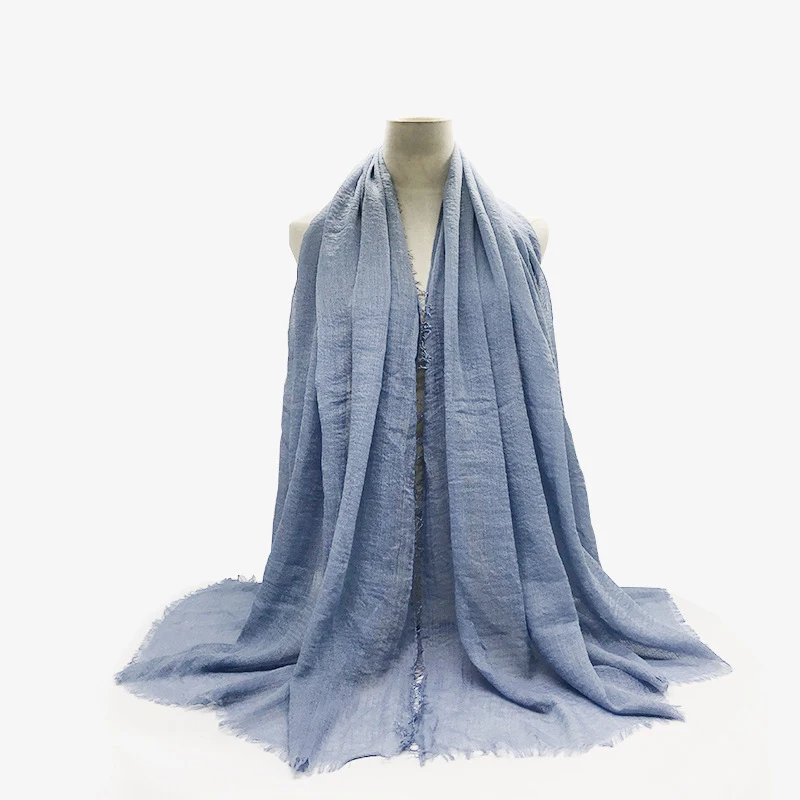 Women Cotton Linen Scarf Summer Girl Solid Color Sunscreen Thin Scarves Soft Shawl Foulard Viscose Spring Female Wrap Shawls New