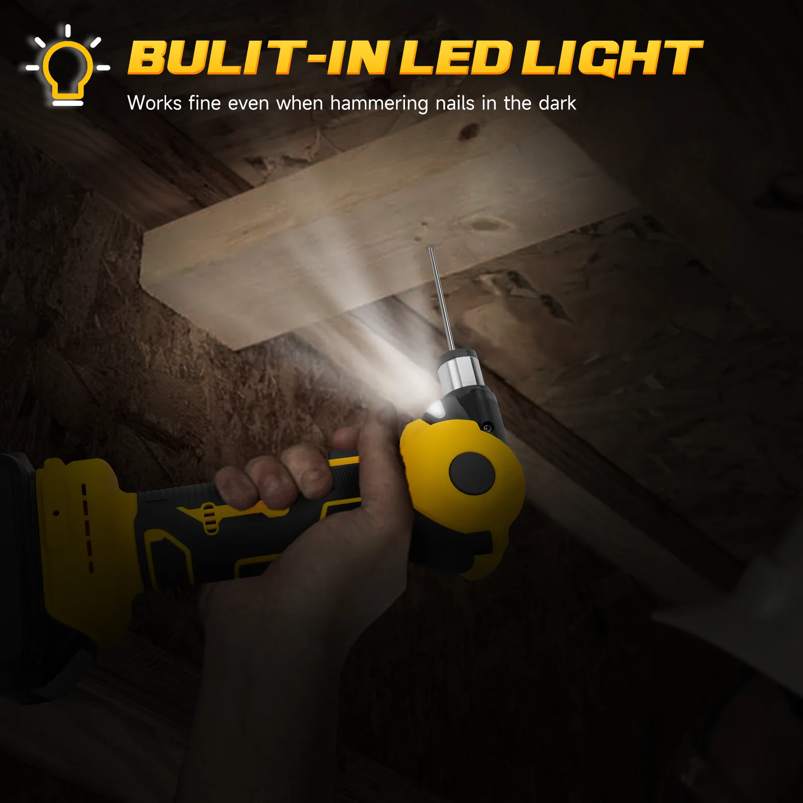 جهاز تثبيت النخيل اللاسلكي 20000 دورة في الدقيقة 0-90 °   مطرقة أوتوماتيكية كهربائية قابلة للتعديل مع رأس مغناطيسي لبطارية ديوالت 20 فولت (بدون بطارية)