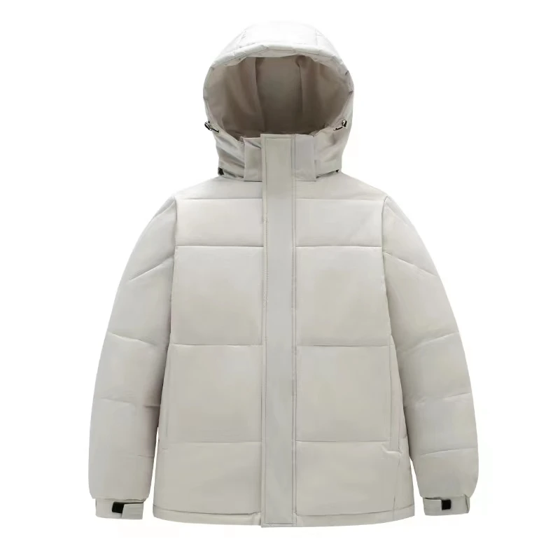 Chaqueta de plumón de pato blanco con capucha para hombre, abrigo informal cálido con bloqueo de grafeno, temperatura, tendencia de moda, Otoño e Invierno