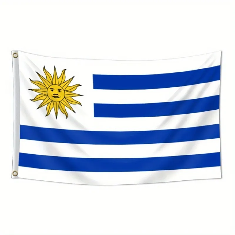 Uruguayan Flag Outdoor Durable Polyester Patriotic Decoration Grommets