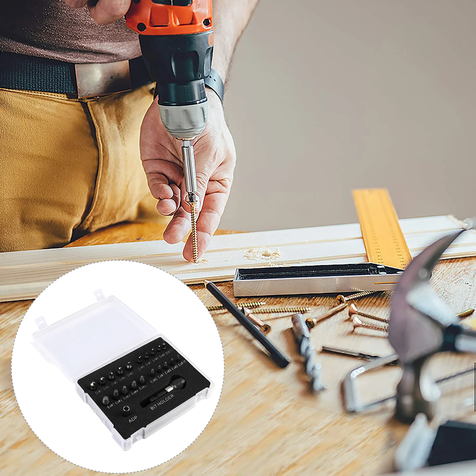 

22Pcs Screw Extractor Kit High Strength Steel Portable Storage Box Fast Removal of Damaged Stripped Bolts Lock Function Socket