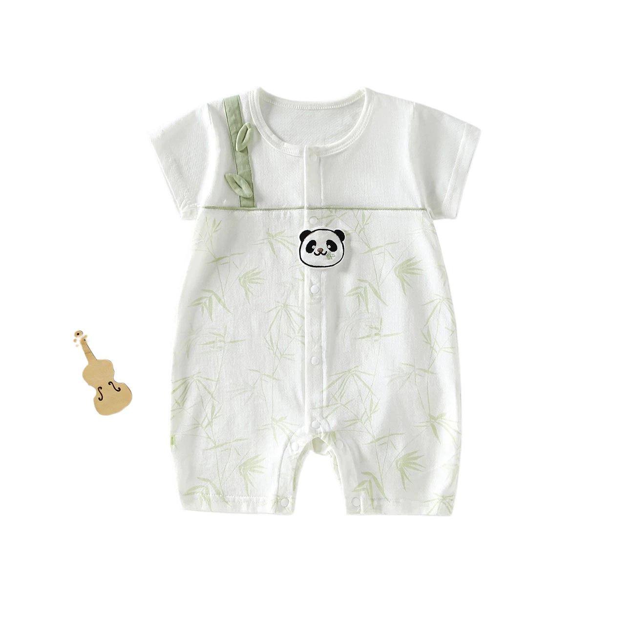 Baby Short-Sleeve Romper Summer Thin Style Unisex Pure Cotton Seamless Jumpsuit Newborn Summer Clothing