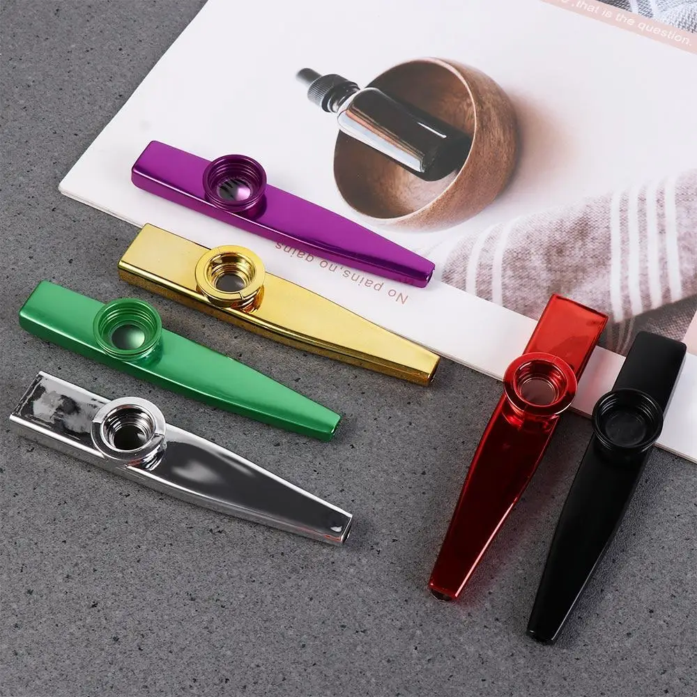 Aluminium Alloy Metal Kazoo Instruments Learn Easily Diaphragm Mouth Kazoos Wear-resistant Detachable Musical Instruments Flutes