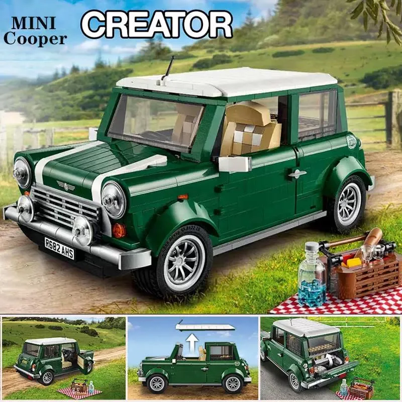 1077PCS MINI Cooper Car Building Blocks Bricks Boys Birthday Christmas Girls Toys Compatible With 10242 21002