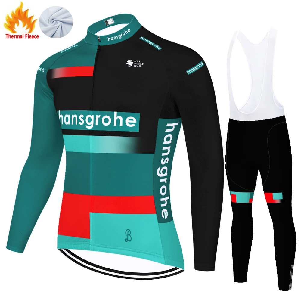 2024 Boraful Hansgrohe man Thermal Fleece roupa ciclismo feminina bicycle clothing wielerkleding heren cycling winter sport set