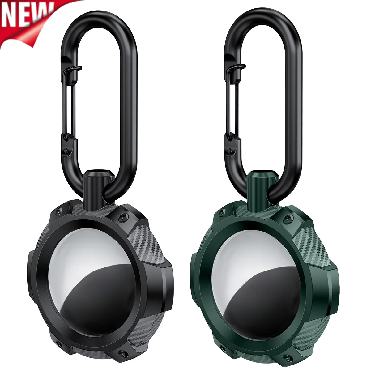 For Airtag Armor Case Protective Shockproof Rugged Skin Cover Air Tag Holder Airtags Accessories Anti-Lost Keychain Key Ring Bag