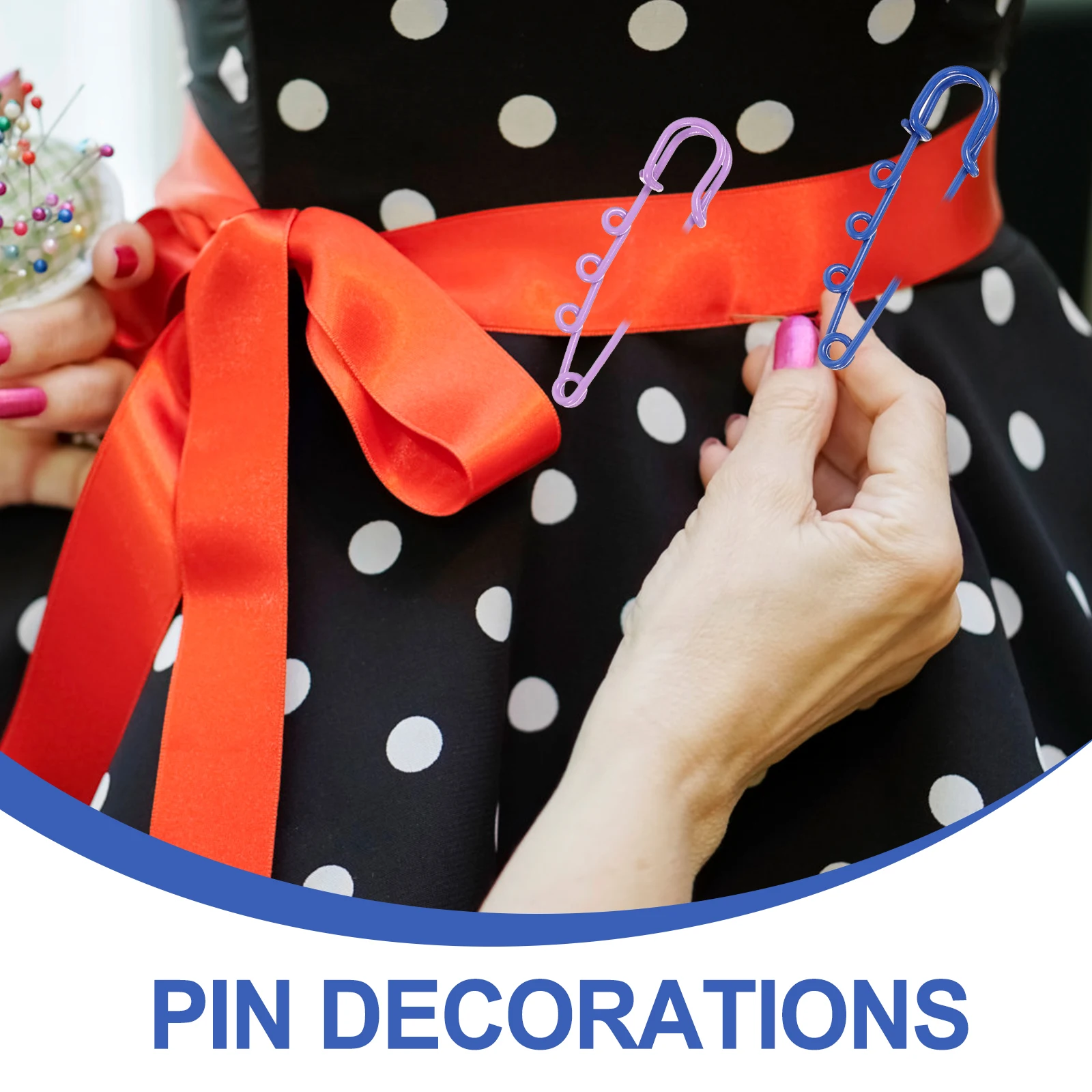 

59mm Color Spray Safety Metal Brooch Craft Accessories Decorative Pin Clips for Clothes Hats Blankets Storage Easy