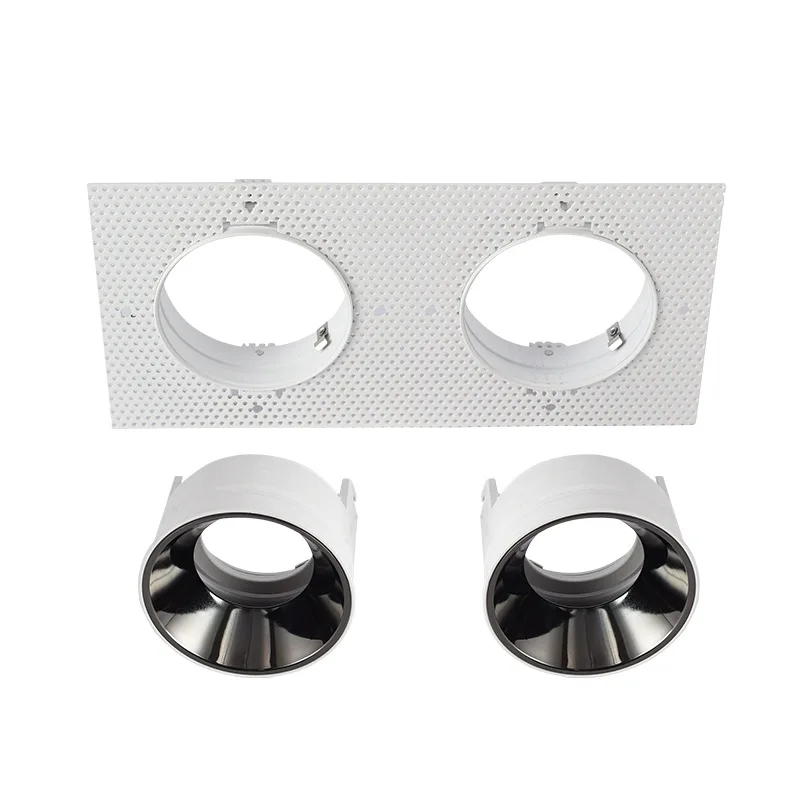 Gu10/mr16 Lamp Holder Base Recessed Led Trimless Ceiling Downlight Bracket Spotlight Double Head Mounting Frame Socket