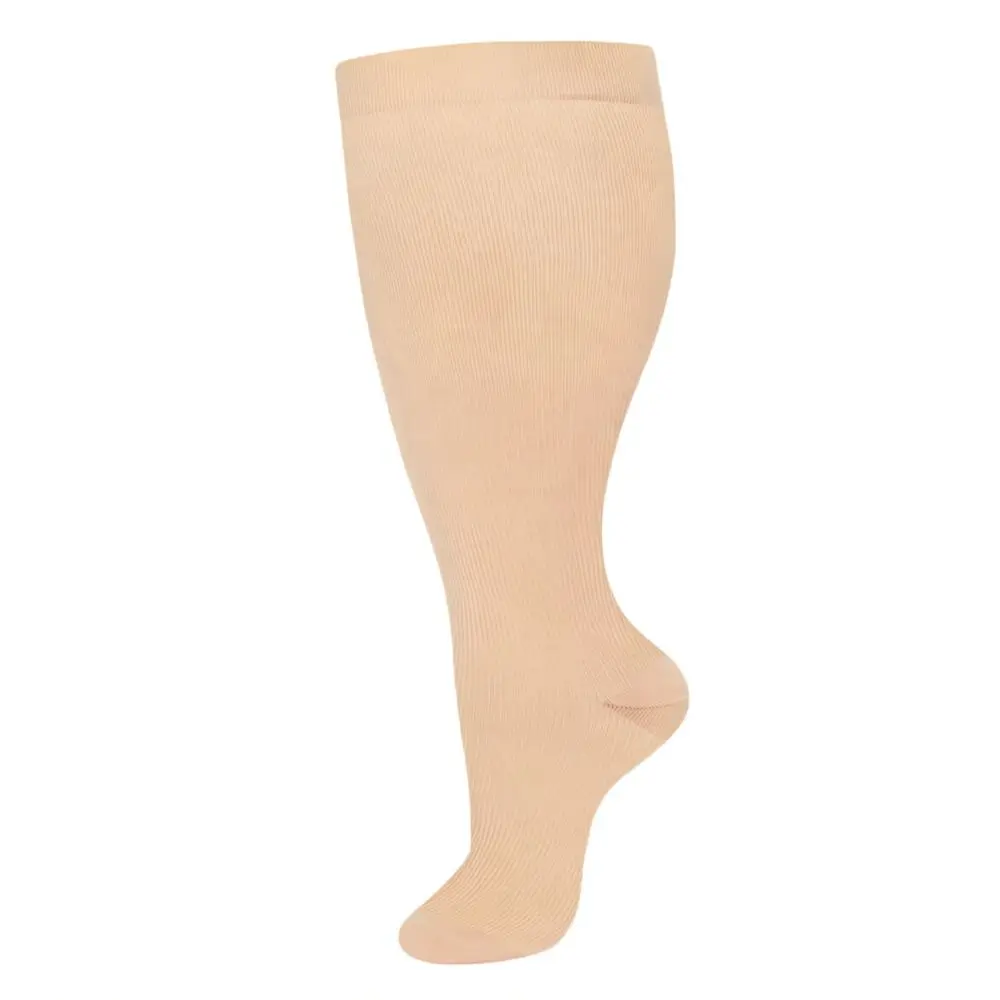 Extra Large Sport Compression Socks For Hiking Running Fitness Athletic Calf Sleeves Durable Breathable Nylon Material