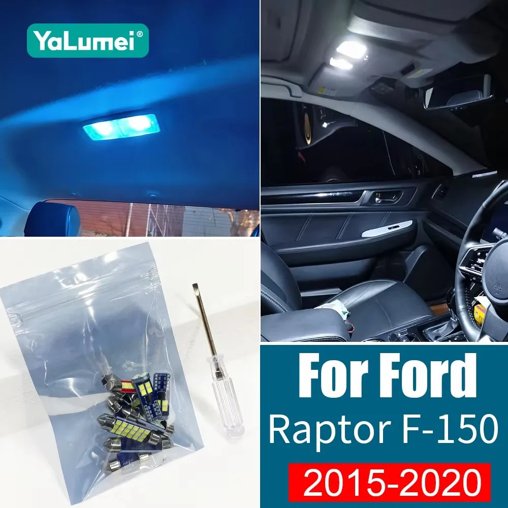 

Для Ford Raptor F150 F-150 F 150 2015-2020: Комплект из 3 светодиодных ламп Canbus для салона автомобиля (подсветка для чтения)