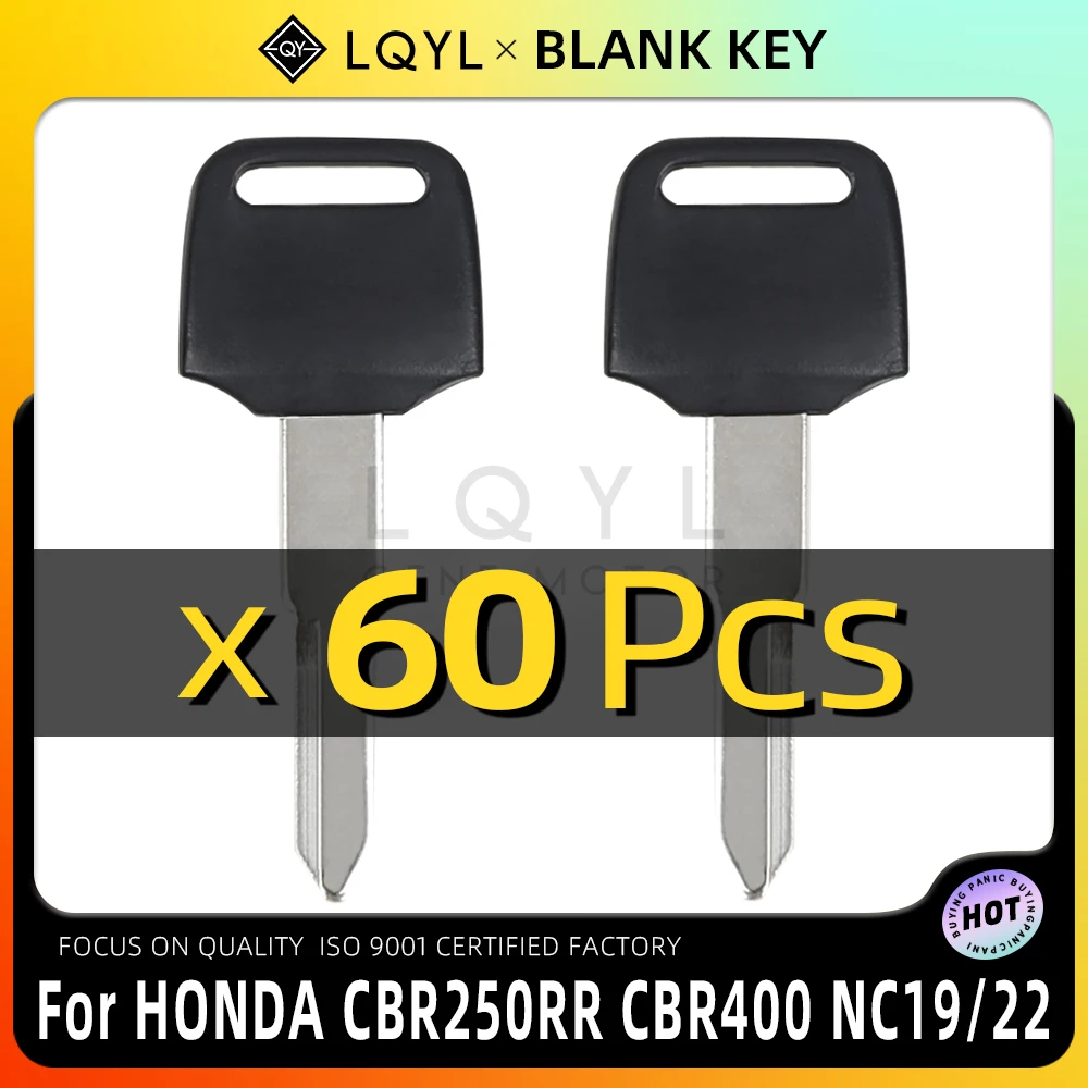 

LQYL 60 шт. новый сменный ключ для мотоцикла, необрезанный для HONDA CB400 CB-1 CBR250RR CBR400 RR CBR250 NC14 NC17 NC19 NC22