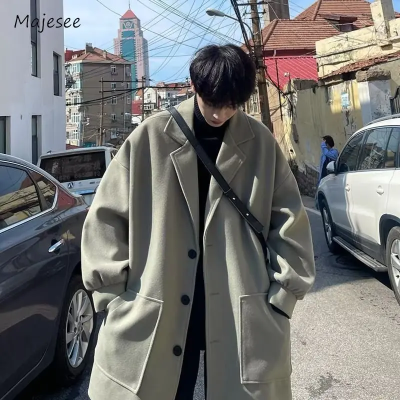 Autumn Blends Men Blocking Pure Temperament Korean Commuting Style Gentle Handsome Chic Fashion  Aesthetic Youthful 2023