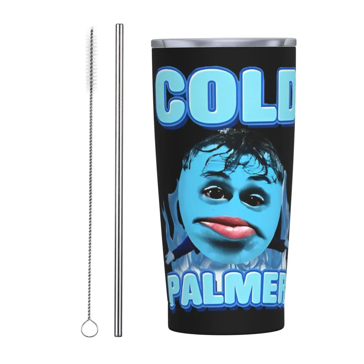 Cold Palmer Funny Meme Insulated Tumbler with Straws Lid Football Vacuum Coffee Mugs Double Wall Thermos Bottle Cup 20oz