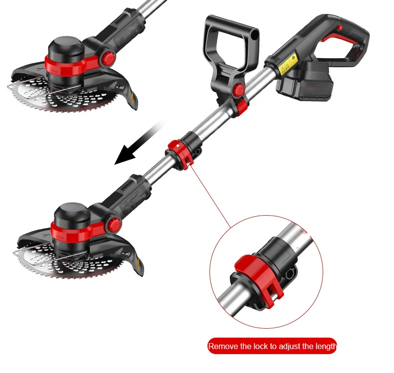 Oplaadbare elektrische grasmaaier met lithiumbatterij, industriële doe-het-zelf-huishoudelijke wieder voor het snijden van gras