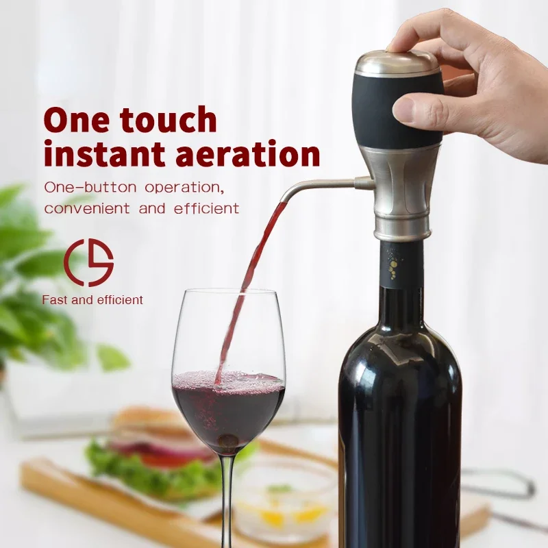 Automatic Electric Wine Aerator and Pourer / Dispenser - Air Decanter - Personal Wine Tap for Red and White Wine Bar Accessories