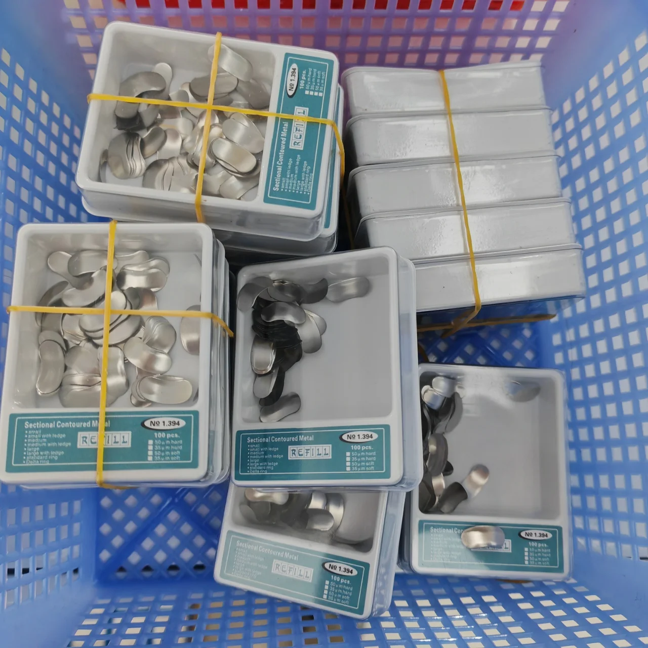 

1Box Dental Matrices Band Matrix Sectional Contoured Kit Metal Rings Dentistry Materials