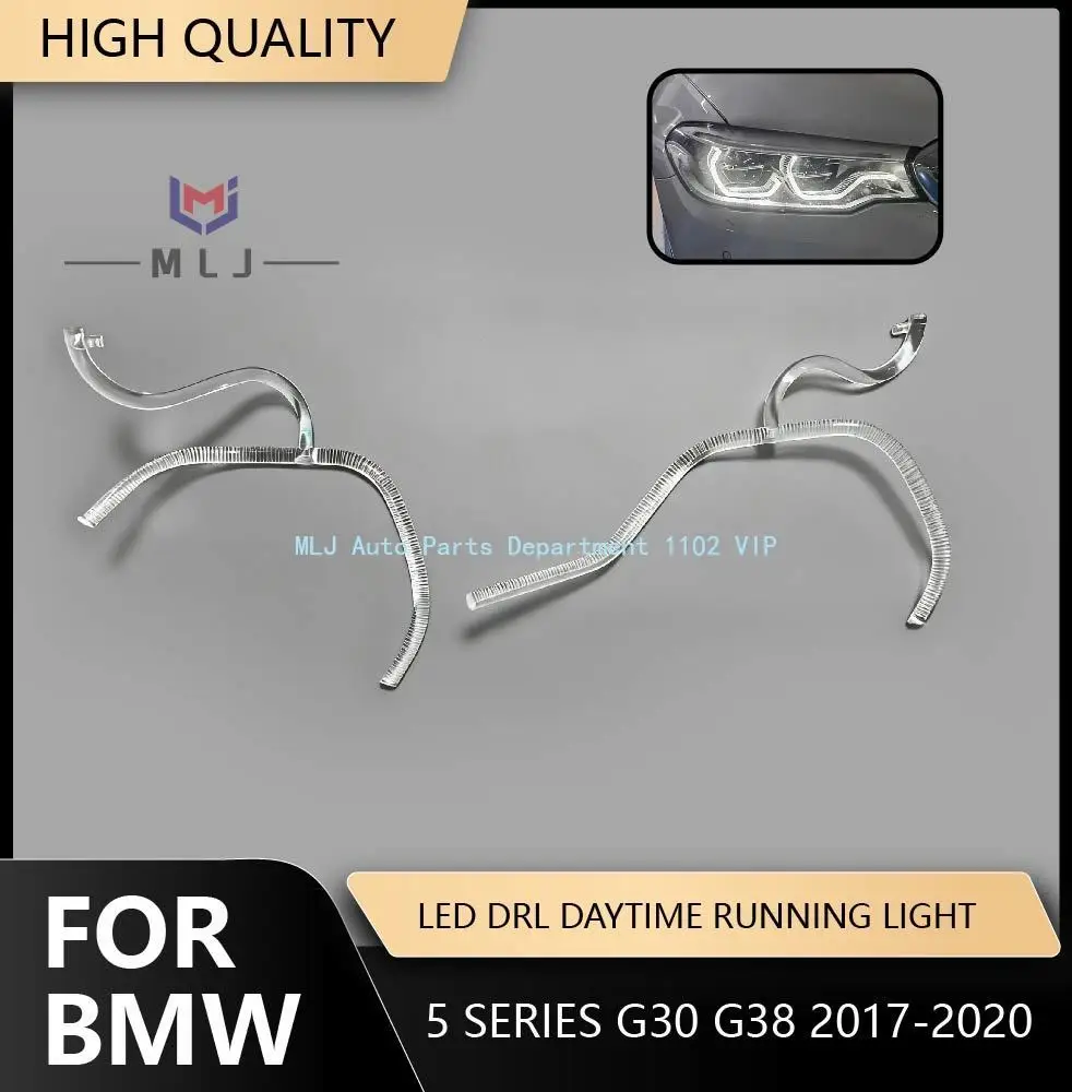 

Новинка для BMW 5 серии G30 G38 2017 2018 2019 2020 направляющая пластина для фар ангельские глазки светодиодная трубка DRL дневные ходовые огни